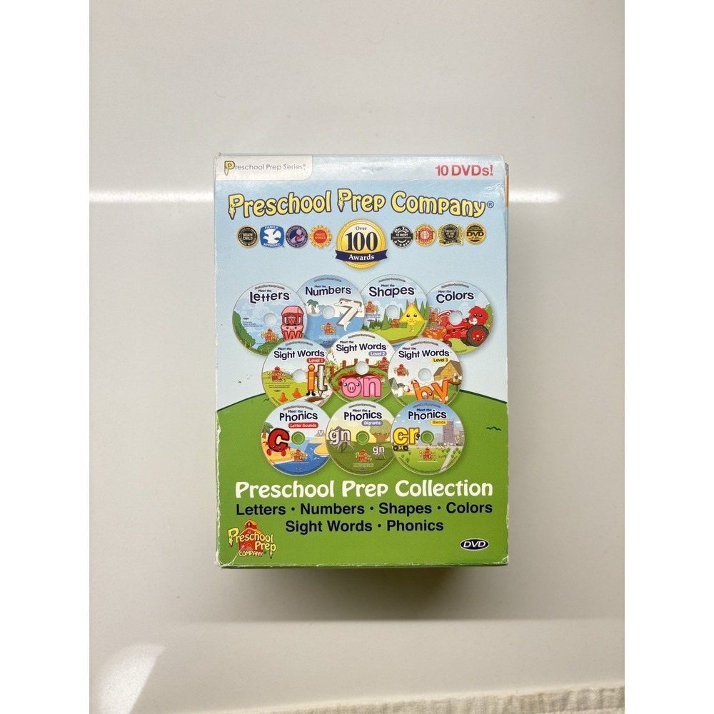 Preschool Prep Series Company Collection 10 DVD Set Letters Numbers Shapes Color